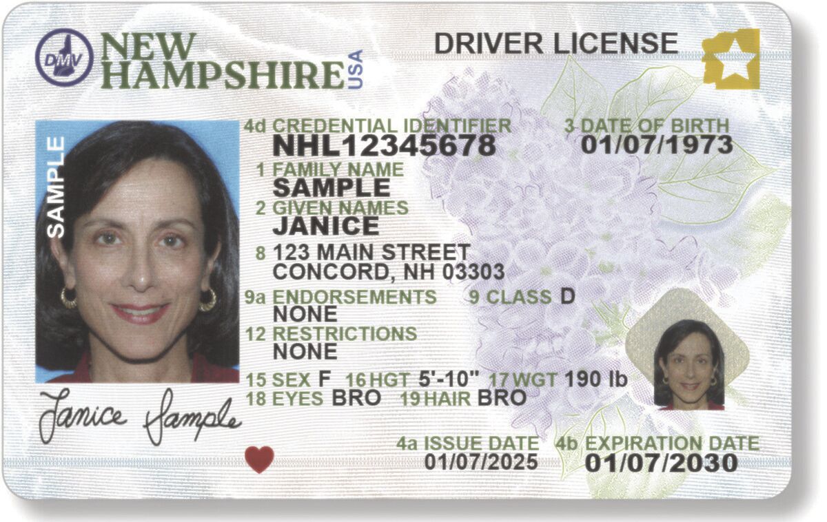 New Hampshire DMV debuts new driver license design